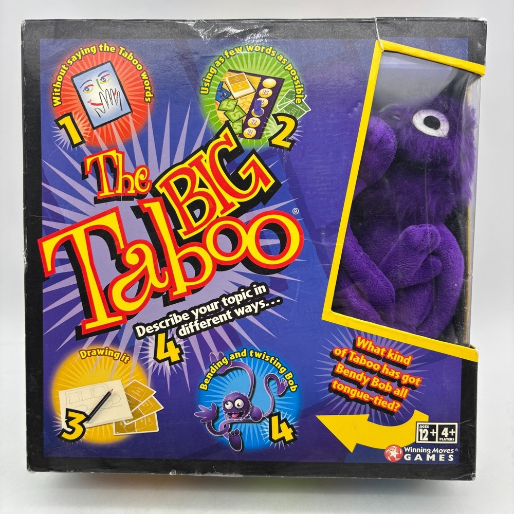 The Big Taboo Party Game COMPLETE Winning Moves 2007 Words Friends Family